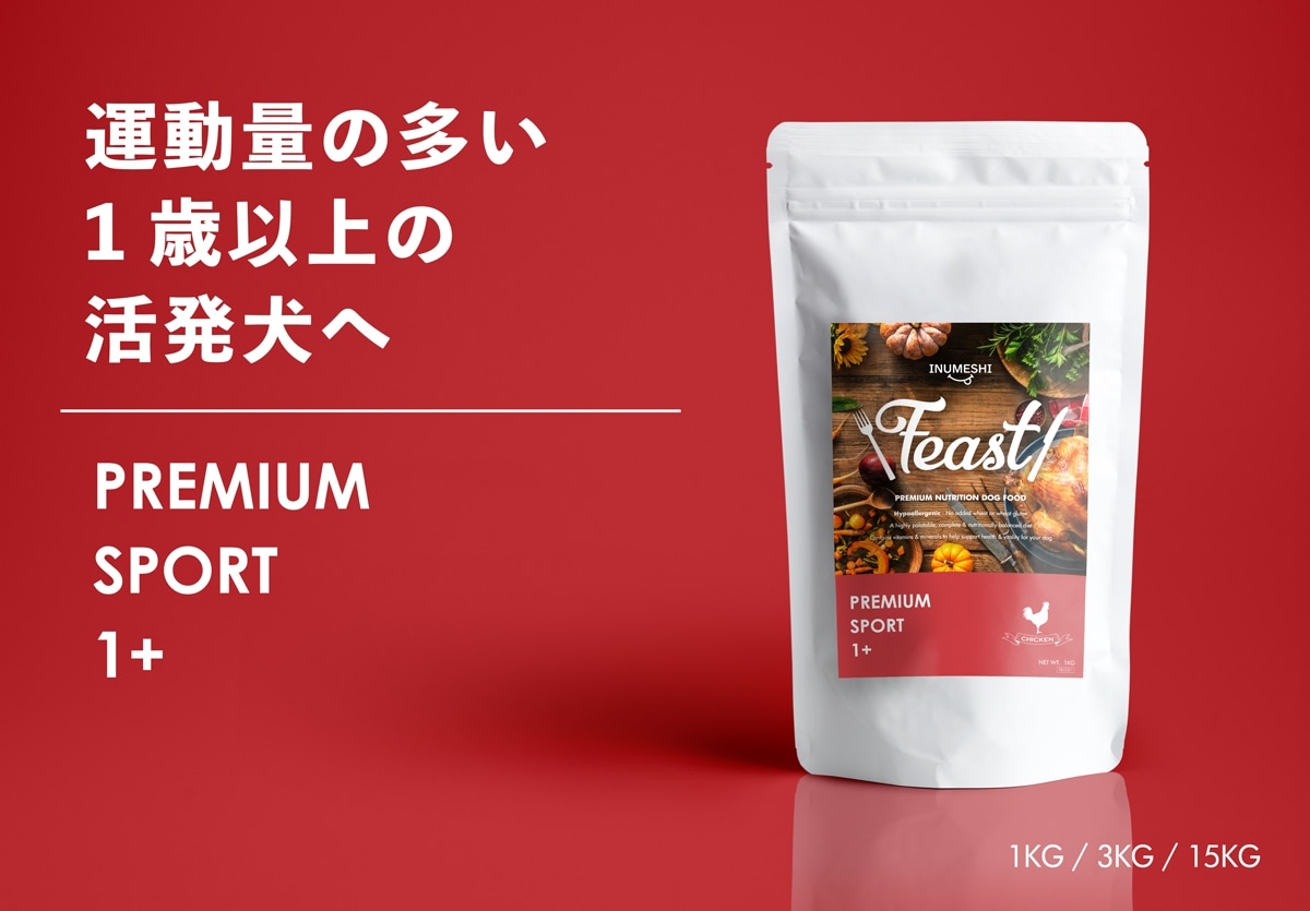 INUMESHIフィーストスポーツ1歳以上用活発犬用