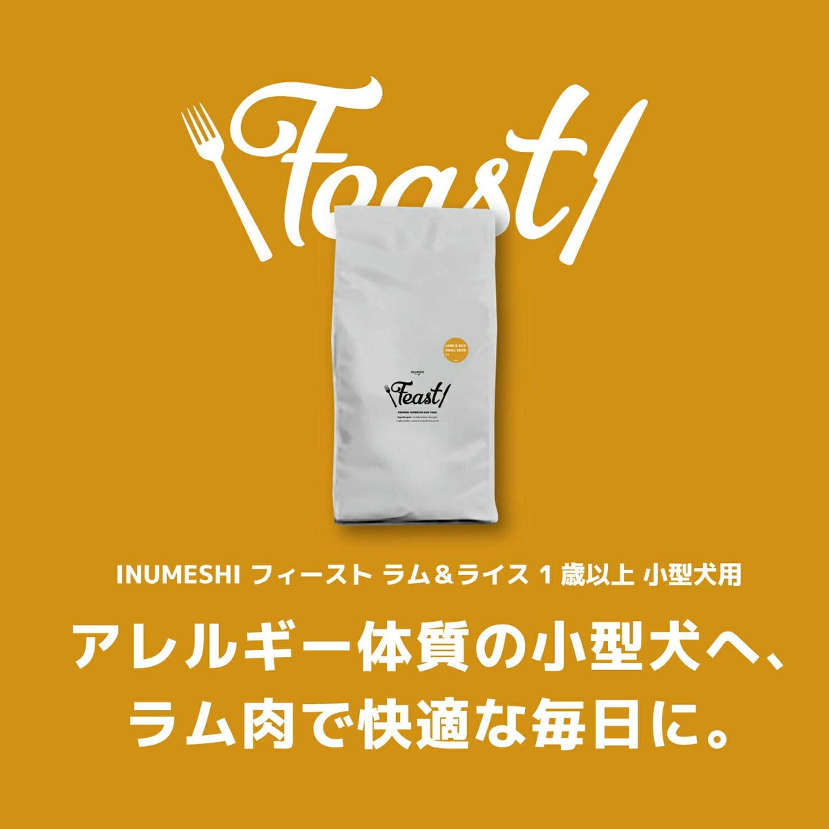 INUMESHI　フィースト　ラム&ライス　1歳以上　小型犬用　5kg